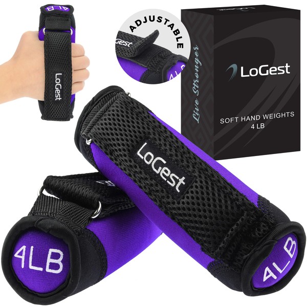 LoGest Soft Hand Weights Adjustable Straps - Comes in 1LB