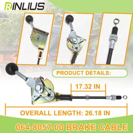 Rinlius Lawn Mower Brake Cable 064-8057-00 for Bad Boy MZ/MZ Magnum Lawn Mowers Series 2010-2016