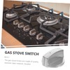 LABRIMP 5pcs Gas Stove Switch Knobs Replacement Stainless Steel Control