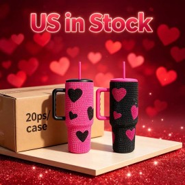 Us  40 OZ Sparkle Rhinestone Heat Retention Coffee Cup insulated Water Bottles 40OZ for Home Office Outdoor Daily Usecolor: black & white mixed, capacity: 40 oz
