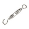 HFS(R) 10pcs 304 Stainless Steel Turnbuckle Hook Tensioner Wire Rope