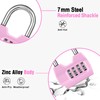 1 Pack disecu 4-Digit Combination Lock, Waterproof Outdoor Padlock for