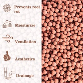 Sukh Clay Pebbles for Plants - Pebbles for Indoor Plants Natural Clay, Used for Drainage, Decoration, Aquaponics, Hydroponics and Other Gardening Essentials Hydroton Small Pebbles Leca for Plants