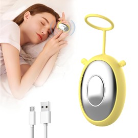 Dispositivo para Ayudar a Dormir Portátil,Dispositivo Anti para la Ansiedad,con 2 Modos Inteligentes,Mejorar Insomnio Aliviar neurocontrol para ansiedad,Carga USB Protección de Apagado 30 S(Amarillo)