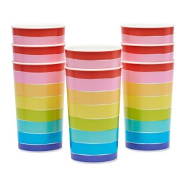 American Greetings Rainbow Party Supplies, 22 oz. Cups (8-Count)