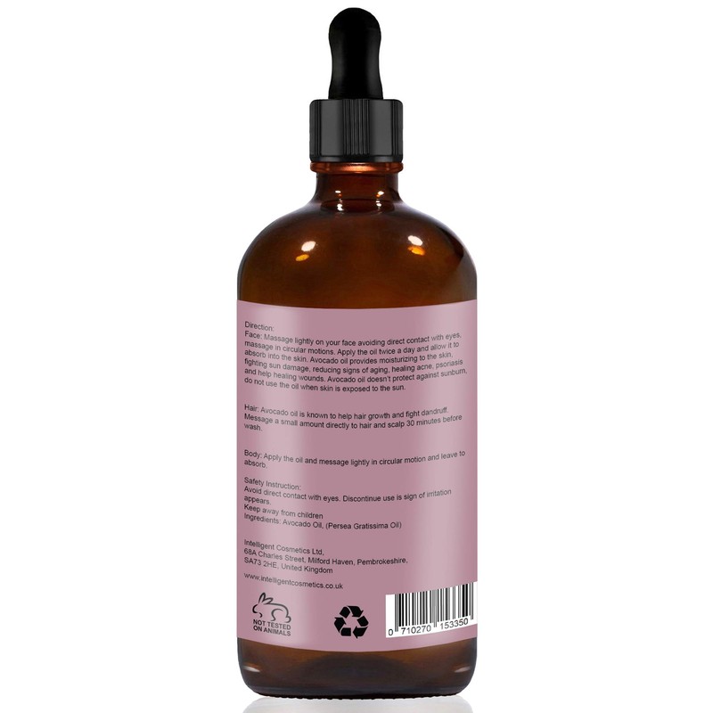 Organic Avocado Oil - Cold Pressed Virgin Unrefined Natural -