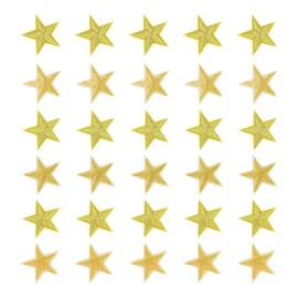 30PCS Gold Star Iron on Patches, Sew on Star Embroidered Applique Patches (1 Inch) for Clothing Repair and Embellishment, Ideal for Jackets, Hats, Backpacks, Jeans, and Creative DIY Projects