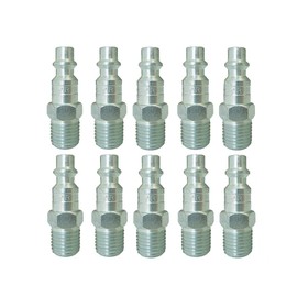TOPRING 20.242 Quick-Connect Plug, 1/4 Industrial Interchange Profile, 1/4(M) NPT for Pneumatic Air Compressor, Hose or Tool, Pack of 10, Series 20