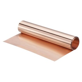 Hsthe Sea Copper Sheet Roll 0.08mmx100mmx1m, 99.9% Pure Copper Strip Copper Flashing Metal Foil Plate for Electricity DIY Projects