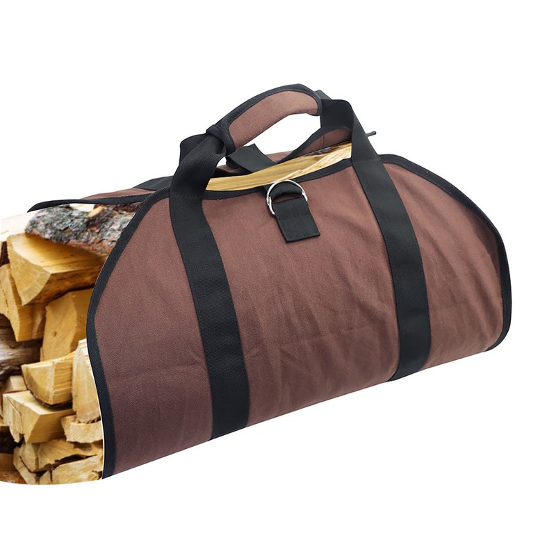 Firewood Carrier 80kg Load Bearing Waterproof Canvas Log Bag Wood