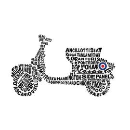 "Vespa Scooter" A limited edition signed print, mounted ready for framing, A4 size.