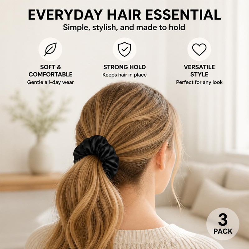 Head Scarf Hair Tie Set - Head Scarf - Silk