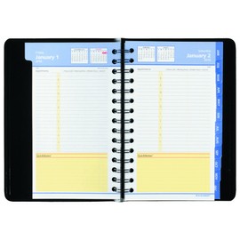 AT-A-GLANCE 760405 QuickNotes Daily/Monthly Appointment Book/Planner, 4 7/8 x 8, Black, 2016 by At-A-Glance