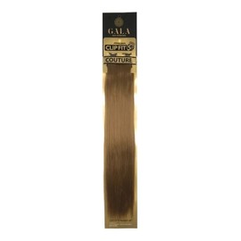 GALA BY IBEAUTY Extension De Cabello Clip Fit 5 100%fibra Natural Gala 22pLG (#6 Castaño Claro), 1.0 unidad