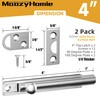 MaozyHomie 4 Inch Solid Brass Surface Bolt, Heavy Duty Concealed