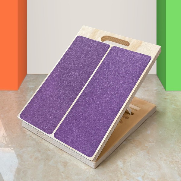 Adjustable Foot Incline Wooden Slant Board For Calf Stretching,440lb Capacity,