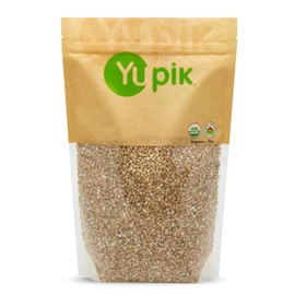 Yupik Organic White Buckwheat, Hulled, 2.2 lb (35.2 oz), Gluten-Free, Non-GMO, Kosher, Vegan, Whole Raw Groats, Kasha, Wheat-Free, Salt-Free, Plant-Based Protein, Source of Fiber, For Baking, Cooking