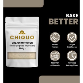 Chiquo Bread Improver 100g – Professional Dough Enhancer & Conditioner for Perfect Bread Texture – Strengthens Starch & Enhances Texture – Ideal for All Flours