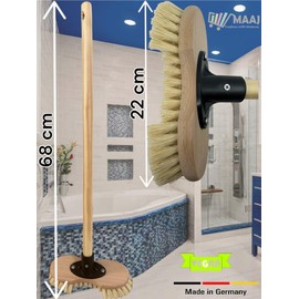 MAAJ Bath Brush 37 cm Hard Fibre Bristles Vegan Made in Germany