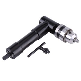 QANYEGN 90 Degrees Right Angle Drill Attachment, Right Angle 8mm Hex Shank Drill Adapter, Drill Adapter with Handle Chuck