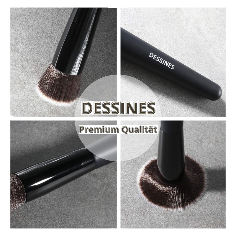 DESSINES Makeup Brush, Vegan Professional Brush with Natural Wood Handle