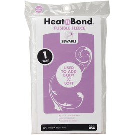 Thermoweb Heat'n Bond High Loft Iron-On Fusible Fleece-Sewable White 20"X36" (3339) (2-Pack, White)