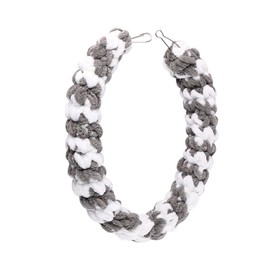 Ieron Small Animal Climbing Bridge Mouse Swing Hanging Parrot Climbing Rope Bird Perch For Small Pets Sugar Glider Squirrel Parrot Hamster Cage Accessories Gray White