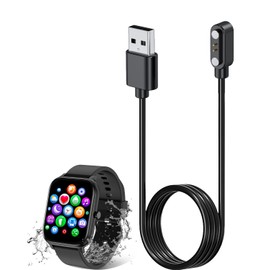 YANMONGI Smart Watch Charger for TORJALPH 3.3Ft/100cm 2 Pin USB Portable Magnetic Charging Cable Cord for TORJALPH Smart Watch