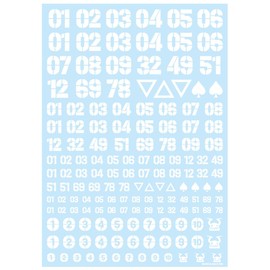 Haikyu Parts DZN-WHI DZ Number Decal, White, 1 Piece, Plastic Model Decal
