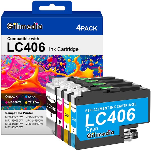 Compatible LC406 Ink Cartridges for Brother MFC-J4335DW Printer Replacement for
