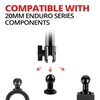 Tackform 8" Aluminum Arm with Dual 20mm Ball Sockets. Thumbscrews