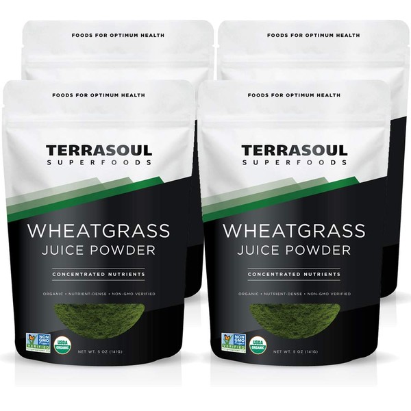 Terrasoul Superfoods Organic Wheat Grass Juice Powder, 20 Ounces - USA Grown