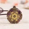 TAMHOPE Merkaba Metatron Cube Om Orgonite Pendant Necklace, Cosmic Energy