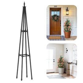 Obelisk Trellis for Climbing Plants Outdoor,4.0 Ft Garden Trellis for Potted Plants, Metal Trellis with Anti-Rust Coated for Potted Plants Indoor, Plant Support for Vegetables, Vines