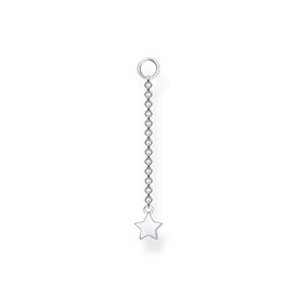 Thomas Sabo 1 x Women's Long 925 Sterling Silver Ear Charm Ear Candy Star Pendant, Sterling Silver, Not applicable