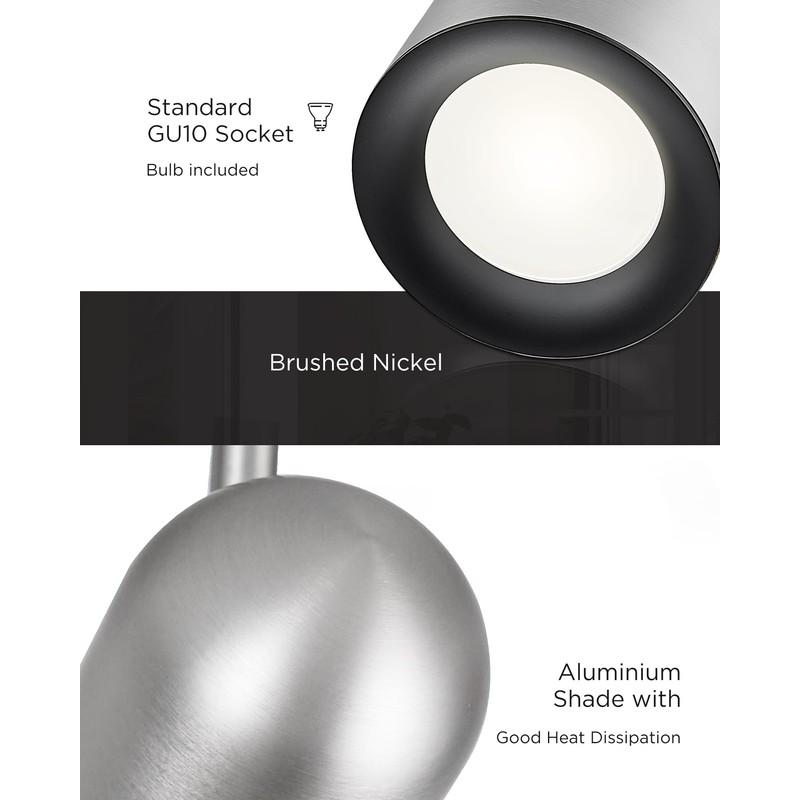 FEMILA 43" Track Light, Brushed Nickel LED Track Lighting Fixtures