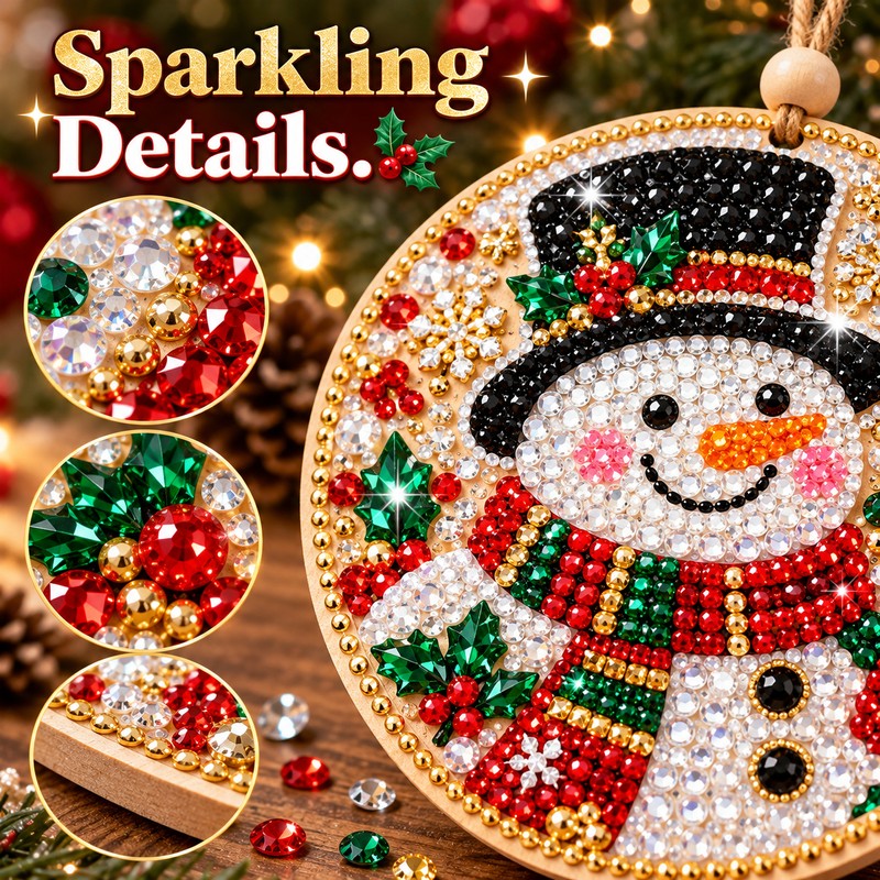 DIY Christmas Diamond Painting Ornament Kit for Holiday Decorating –