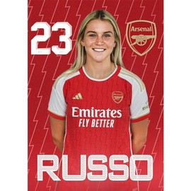 Arsenal FC Russo 23/24 Headshot Poster A4