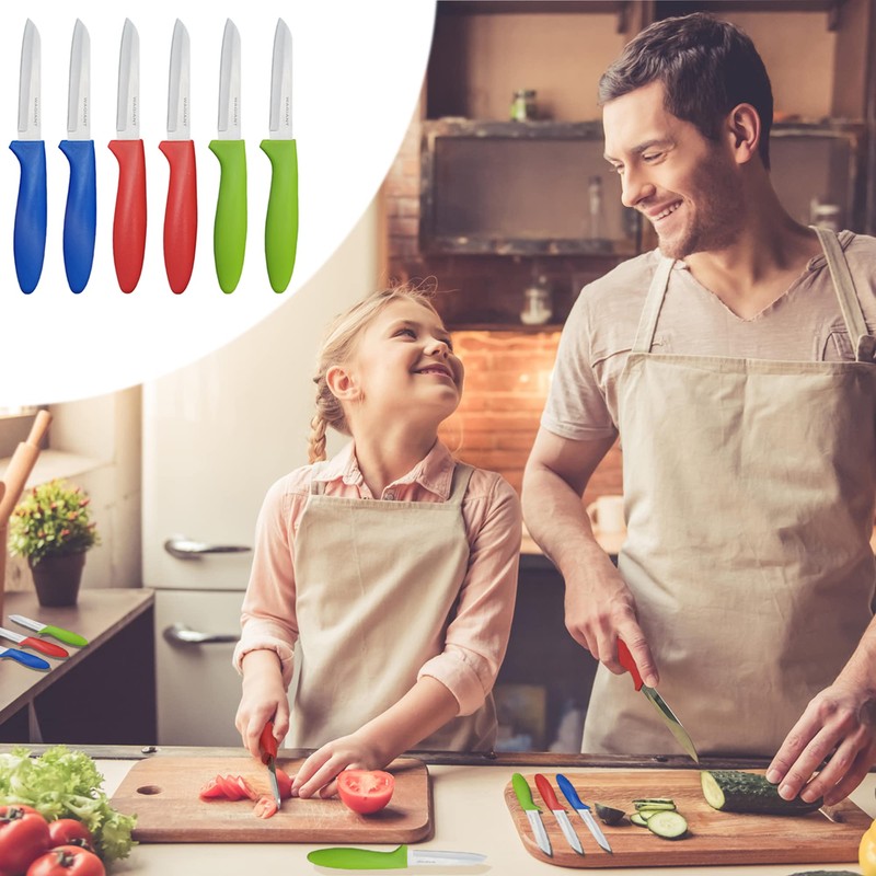 Paring Knife set of 6 PCS, 3.5 Inch Stainless Steel
