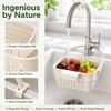 Foldable Hanging Sink Drain Basket, New Space‑Saving Sink Strainer, White