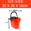 PLASTIFIC Strong and Durable Plastic Bucket with Carry Handle -