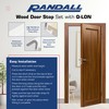 Wood Door Stop Set with White Kerf Weatherstrip (3 Piece