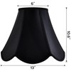 GO&SO Black Bell Lamp Shades (Petal Edge Braid) Scalloped Lamp