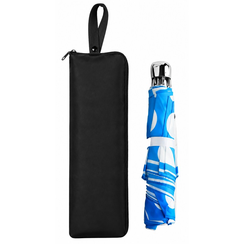 Black Microfiber Folding Umbrella Storage Bag with Carry Handle –