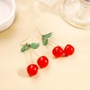 3D Cherry Dangle Earrings for Women Red Cherry Fruit Drop