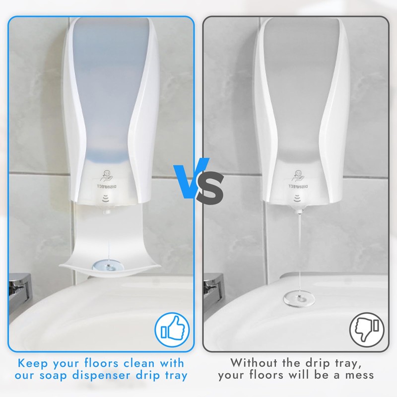ZIOZERTT 5PCS Drip Tray Wall Mount Soap Dispenser Bracket, Laundry