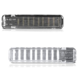 VIPMOTOZ Full White LED Interior Door Panel Courtesy Lights Compatible With 1995-2006 Tahoe Suburban Yukon Avalanche Silverado Sierra H2 Chrome Lens Clear Lens Pair Set