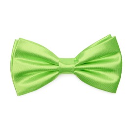 Ladeheid Elegant Men's Bow Tie - High Quality, Shiny, Adjustable, Perfect for Wedding, Party, Office, Ideal for Men, Women, Teenagers, Size 12 cm x 6 cm BMS, lime