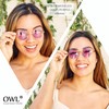 Round Retro Vintage Circle Style Tint Sunglasses Metal Frame Yellow