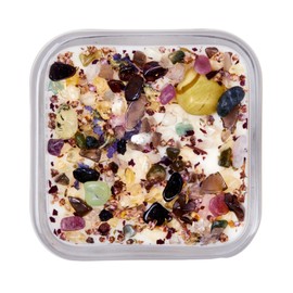 Faerie Realm Candle by New Moon Beginnings - Enchantment & Connection - Herb, Flower, & Crystal Candles - Aromatherapy Candles - Soy Candle - 7.5 oz Glass Jar